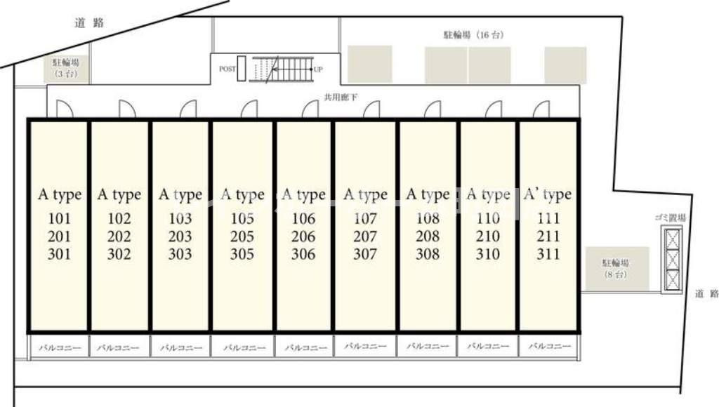 リブリ・プモリ３※初期費用分割あと払いサービス利用可能物件の区画図