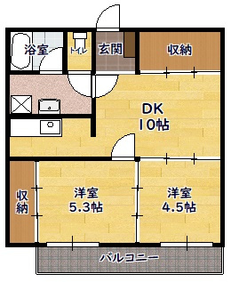 【間取り】 | 第２森野ビル