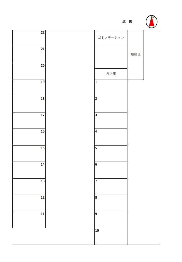 フルール豊成の区画図