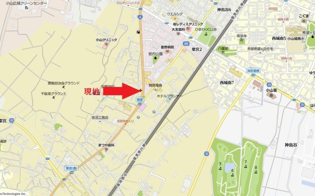 粟宮貸店舗・事務所の地図