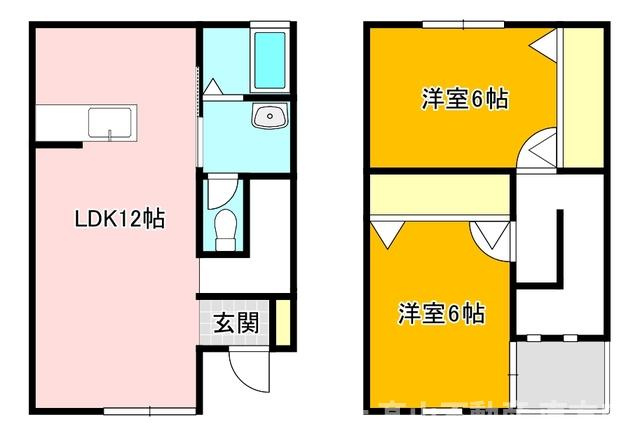 直方市大字中泉のテラスの間取り