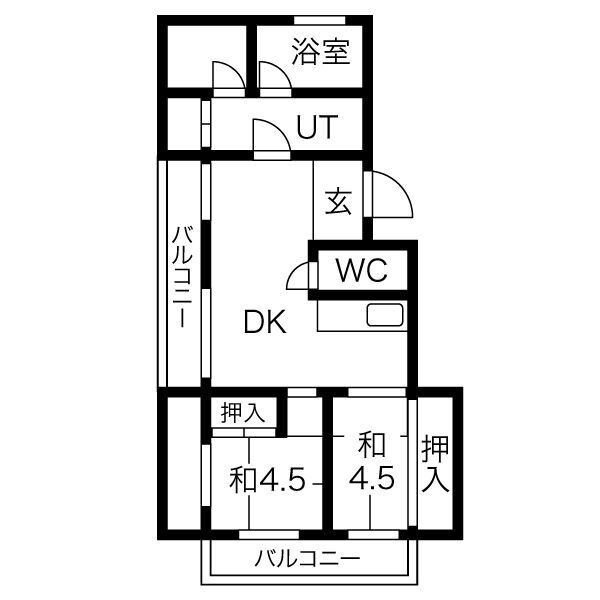 エクリート朝霧の間取り