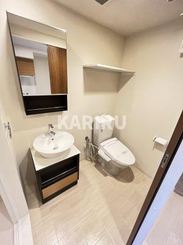 ガゼルコーヴ高倉の洗面所|スペースが確保できる洗面所です