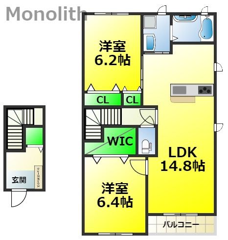 ベルナードプレイリーの間取り