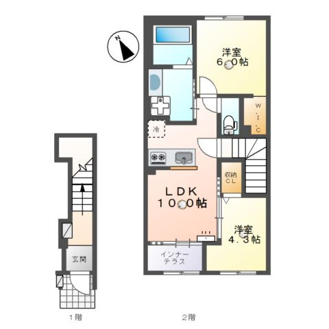 【間取り】 | （仮）朽網東３丁目新築アパート