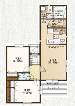 八王子市　大楽寺町　建築条件付き売地の参考プラン|～参考プラン1～