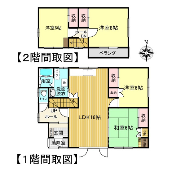 【間取り】 | 北見市末広町３４９番地３５　中古売家 | ４LDK
