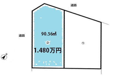 【土地図】 | 八千代市勝田台南３丁目　売地　２号地 | 土地図