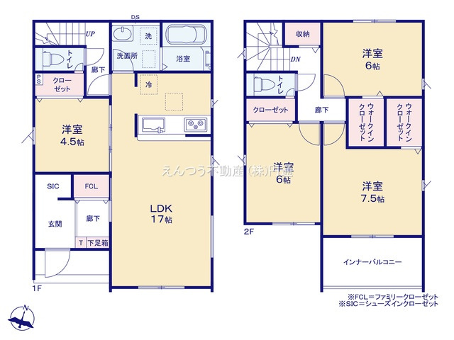 グラファーレ品野町5期4棟の間取り