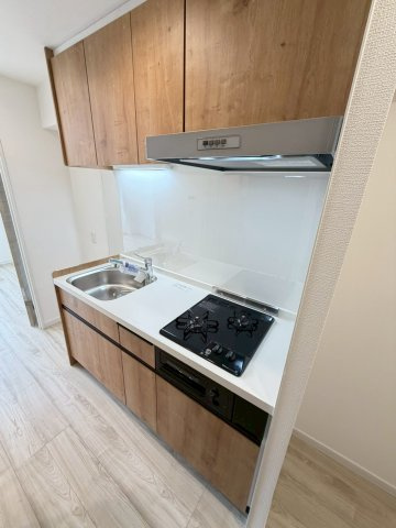 シャトー青山第3のキッチン|コンパクトなキッチンで掃除もラクラク