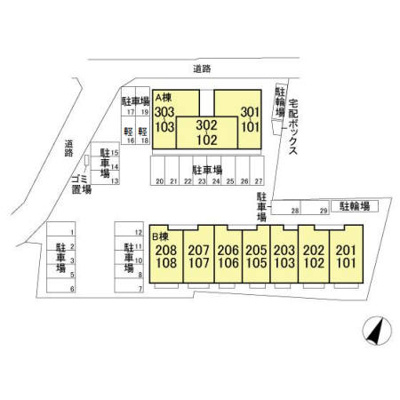 【区画図】 | アイチ8　A棟