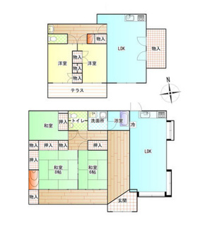 【間取り】 | 笛吹市石和町小石和 中古戸建 敷地112坪 南道路
