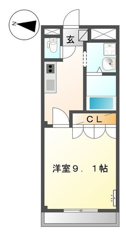 ディアコート Ｋの間取り|間取図