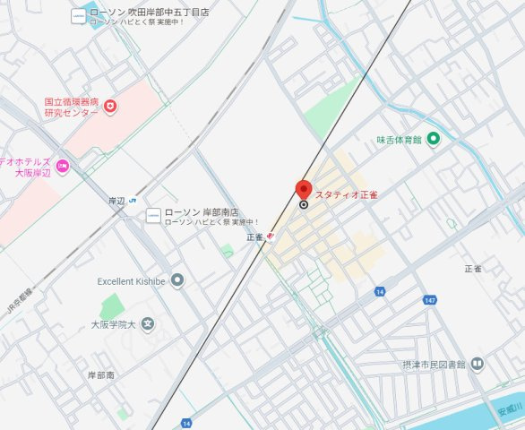 スタティオ正雀の地図