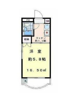 ハイタウン駒沢公園NO.2　駅近　角部屋　バルコニーの間取り