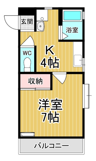 【間取り】 | コスモハイツⅡ | 広々した間取りです！