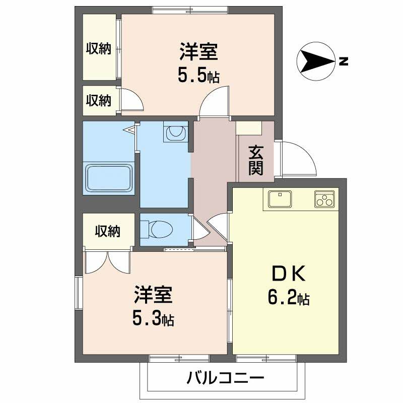 ハイツカネミツの間取り