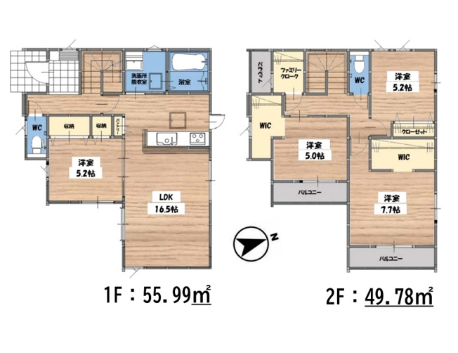 【間取り】 | 糟屋郡篠栗町中央6丁目2期　2号棟（全3棟）【仲介手数料無料・0円】 | 平日、土日祝日もお好きな日時にご見学可能です。お気軽にお問合せ下さい。