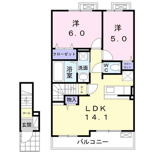 エテルノ　アンⅡの間取り|間取図