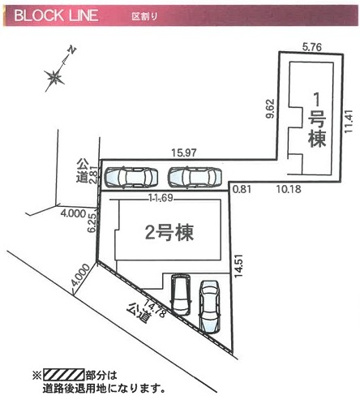 【区画図】 | 大和市西鶴間2丁目  新築戸建  全2棟