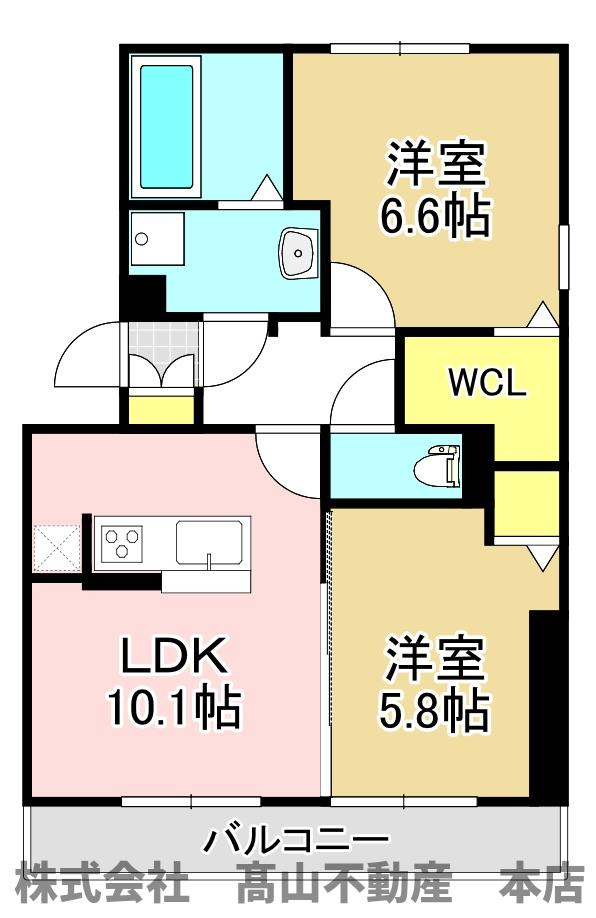 D-ROOM赤間駅前Ⅰの間取り