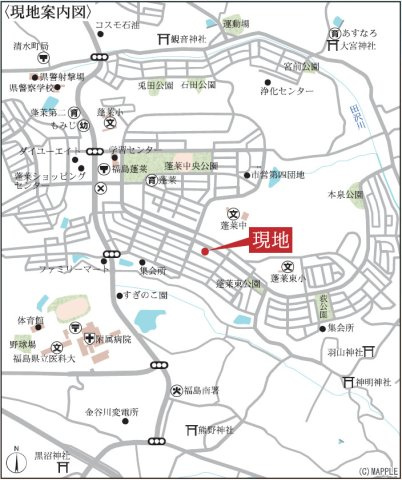 【地図】 | Livele Garden.S　蓬莱町６丁目第２　１号棟 | ★内覧予約で新米4kg★