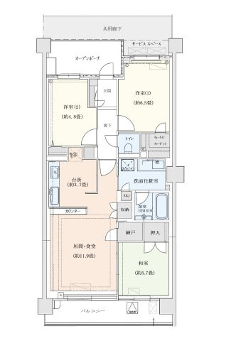 プラウドシティ阿佐谷 セントラルC棟の間取り