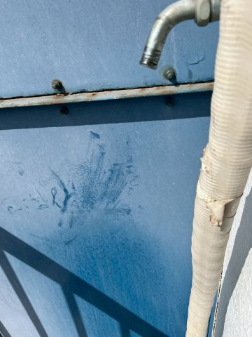 石原マンション（三山）のバルコニー|洗濯機置き場