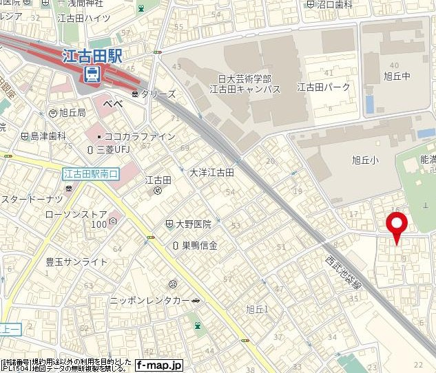 エメロード江古田の地図