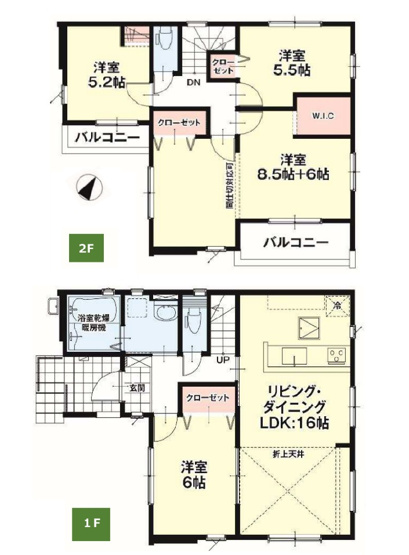 【間取り】 | 糟屋郡宇美町明神坂3丁目2期　1号棟（全1棟）【仲介手数料無料・0円】 | 平日、土日祝日もお好きな日時にご見学可能です。お気軽にお問合せ下さい。