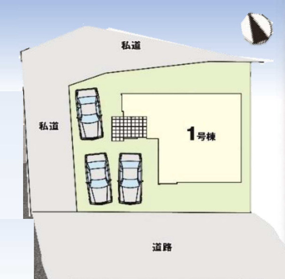 【区画図】 | 糟屋郡宇美町明神坂3丁目2期　1号棟（全1棟）【仲介手数料無料・0円】 | 区画図です。