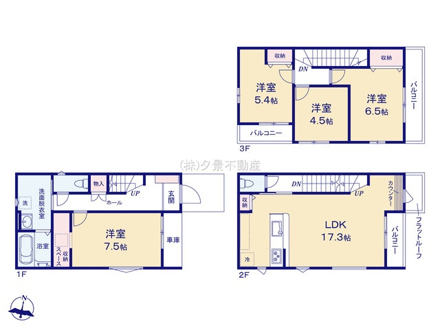 《仲介手数料無料》桜区南元宿１丁目1-41新築一戸建てケイアイ クラフト ピットの間取り