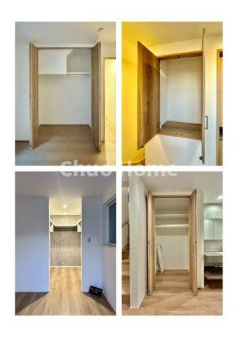 荒川区西尾久5丁目新築分譲住宅の収納|居室にはクローゼットを完備し、自由度の高い家具の配置が叶うシンプルな空間です。お子様の成長と必要になる子供部屋を与えるにはぴったりの間取りですね。