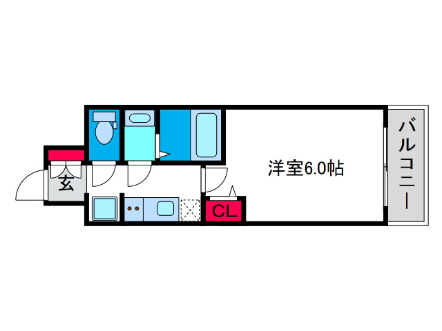 レオンコンフォート難波クレアの間取り