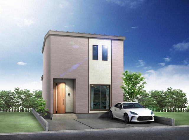 高知市介良-中野団地4号地-新築戸建ての外観|2025.11月：建築中