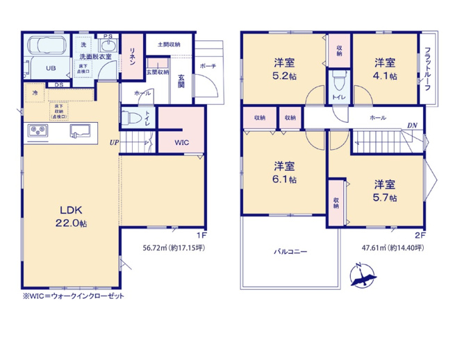 【間取り】 | 糟屋郡篠栗町津波黒2丁目3期　1号棟（全1棟）【仲介手数料無料・0円】 | 平日、土日祝日もお好きな日時にご見学可能です。お気軽にお問合せ下さい。