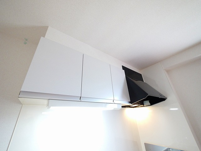 アプリコット（奈良市）のキッチン|キッチン上部には収納があります