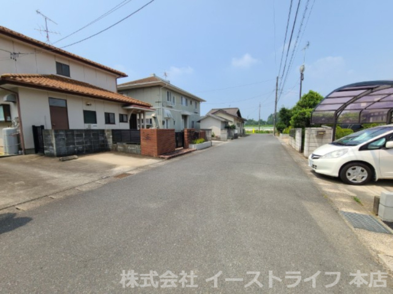 【新築戸建】　いわき市平下平窪第6　ラスト1棟！の前面道路含む現地写真|南側幅員6ｍ公道