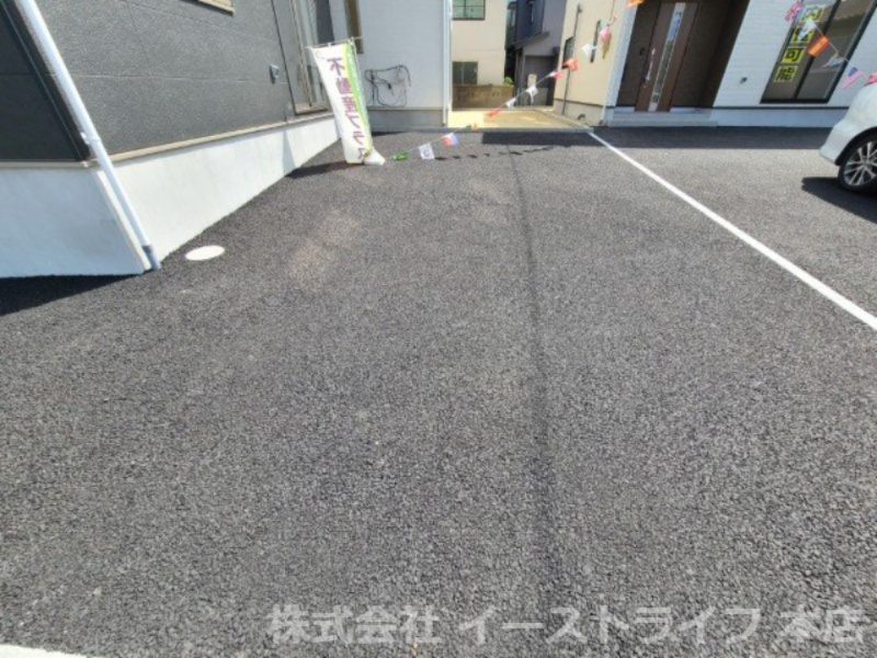 【新築戸建】　いわき市錦町第31の駐車場|2号棟駐車場　4台駐車可能（車種による）