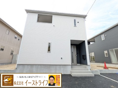 【新築戸建】いわき市泉玉露第5　全2棟の外観|2号棟玄関側、外観写真