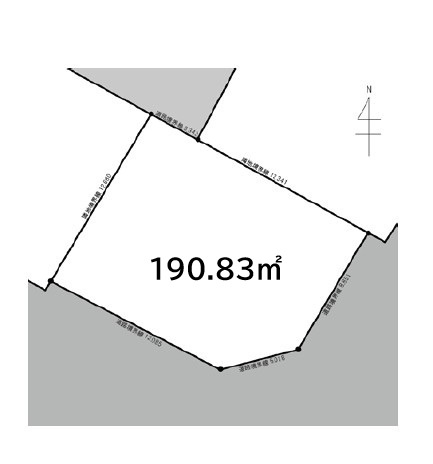 坂戸市鎌倉町売地の土地図