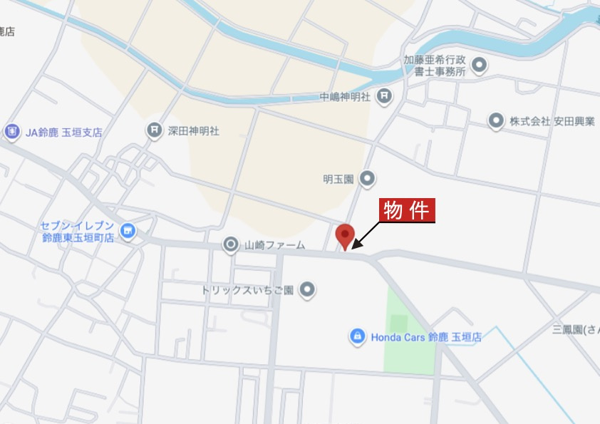 鈴鹿市柳町の地図|広域Map