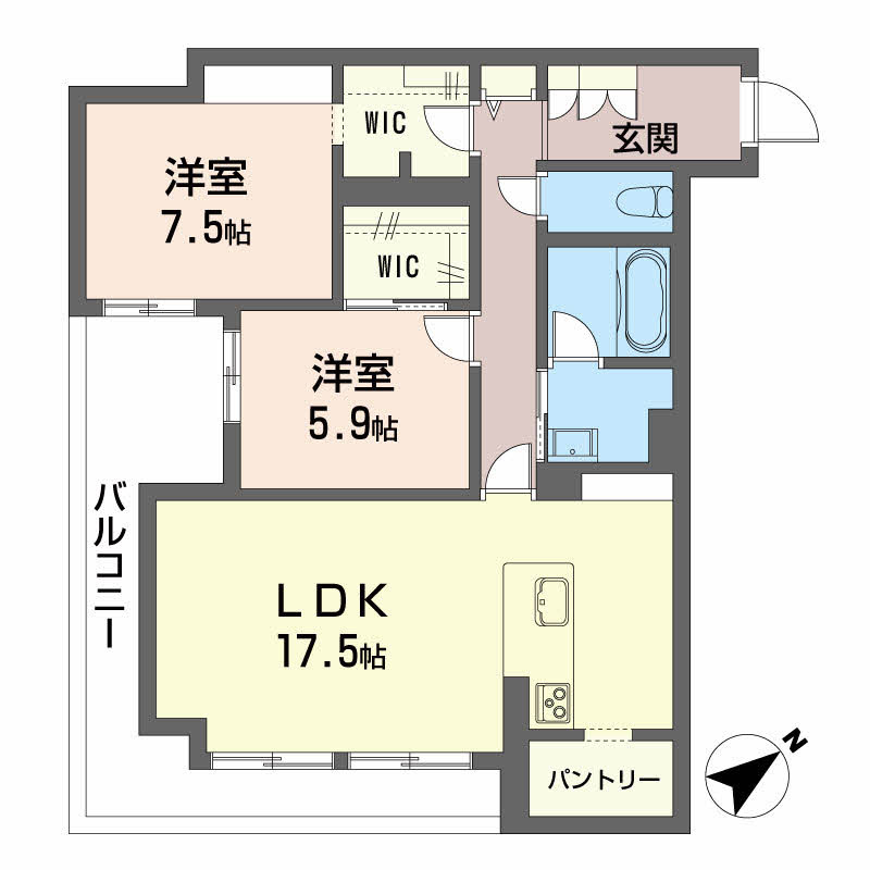 ベレオガーデンズ Miwaの間取り