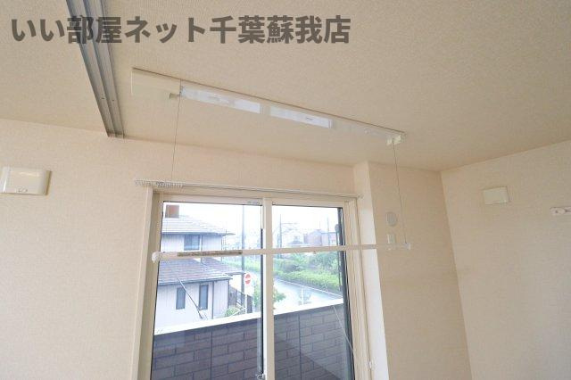 GMコート　Bのバルコニー|室内物干