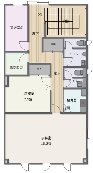 津山市二宮　デイサービス跡のその他|2階間取り