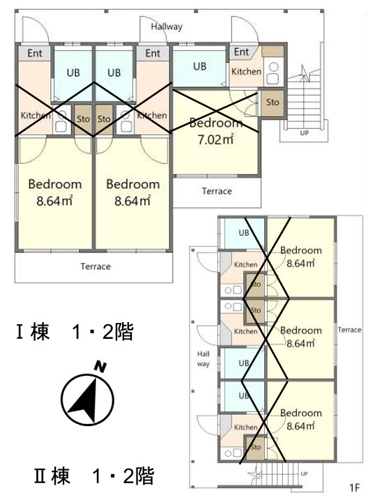 シャルマン生田Ⅰ／Ⅱの間取り