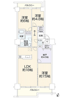 【間取り】 | サンロイヤル箕面コスモ1号館