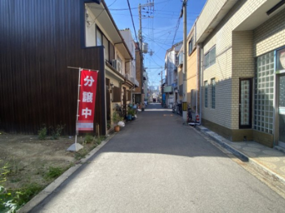 大阪市城東区鴫野東3丁目の前面道路含む現地写真