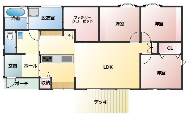 都城市高城町大井手の新築一戸建の間取り