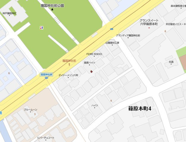 神戸市灘区篠原本町4丁目　中古戸建の地図